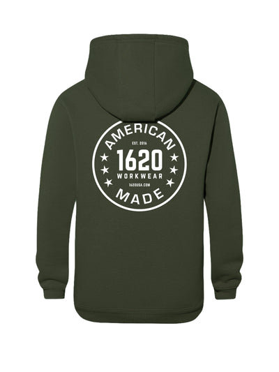 Roundel Work Hoodie Sweatshirts 1620 workwear Hunter Green Small