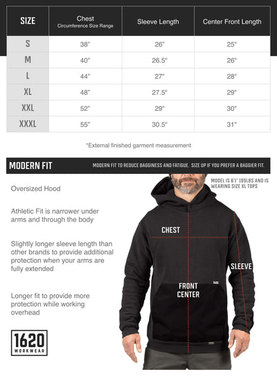 MultiCam® Full Tech Work Hoodie Sweatshirts 1620 workwear