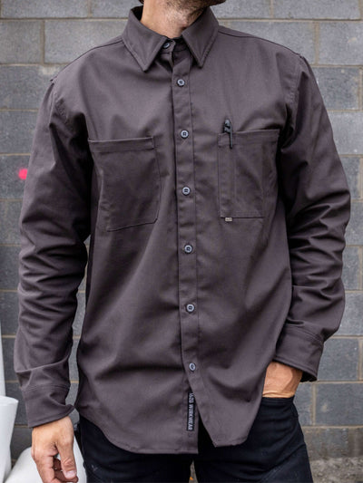 Button Down Work Shirt Shirts 1620 workwear Uniform Blue Small