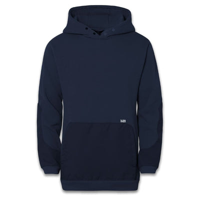 Full Tech Work Hoodie - Reinforced Front Pocket and Elbow Sweatshirts 1620 workwear Uniform Blue Small