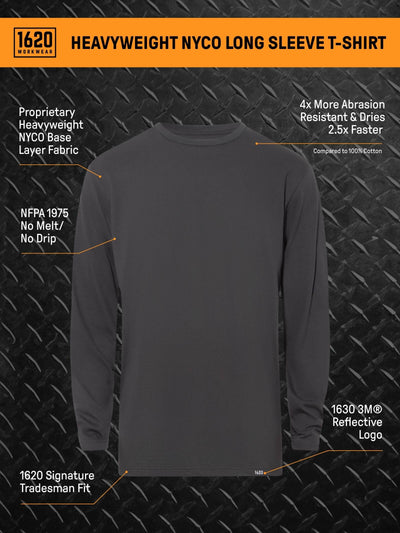 Heavyweight NYCO Long Sleeve T-Shirt Shirts 1620 Workwear, Inc