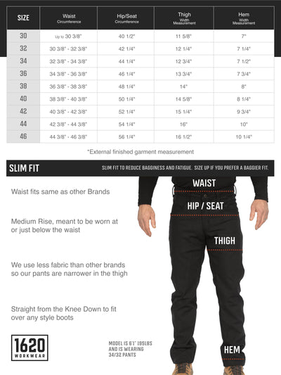 Slim Fit Double Knee Utility Pant 2.0 Pants 1620 Workwear, Inc