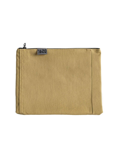 Hem End Zip Pouch upcycle 1620 Workwear, Inc Khaki